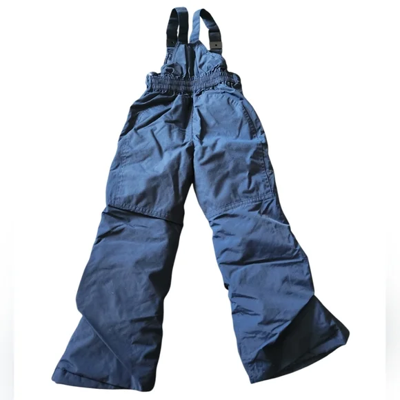 Lands End Kids Squall Waterproof Insulated Iron Knee Snow Bibs Blue Size 5 NWOT
